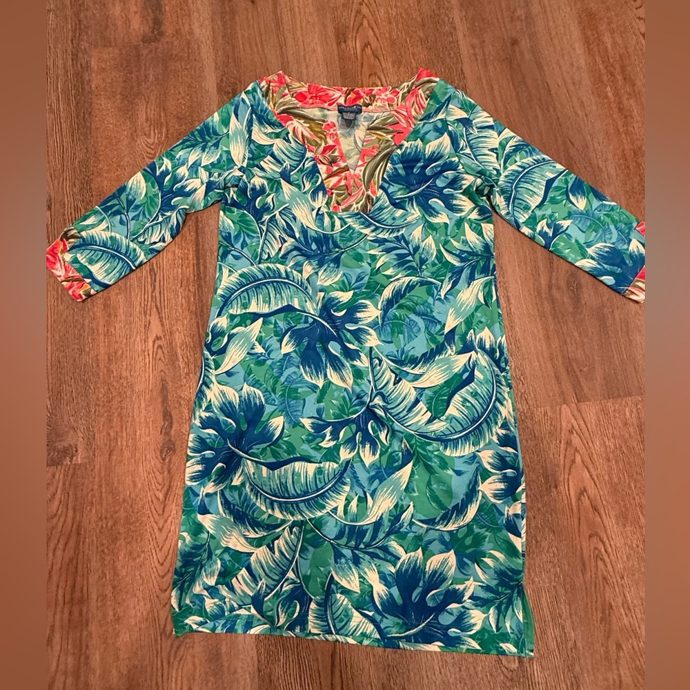 Caribbean Joe Floral V-Neck Dress